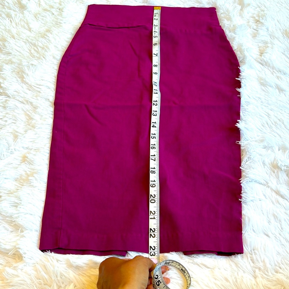 🔥Fuchsia/Pink High Waisted Pencil Skirt - Picture 7 of 7